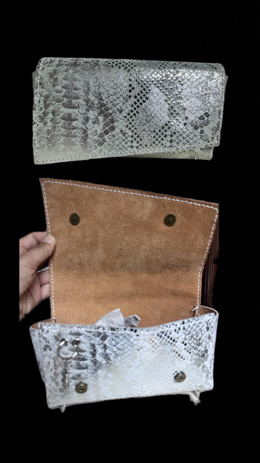 Bolso de fiesta estampado serpiente